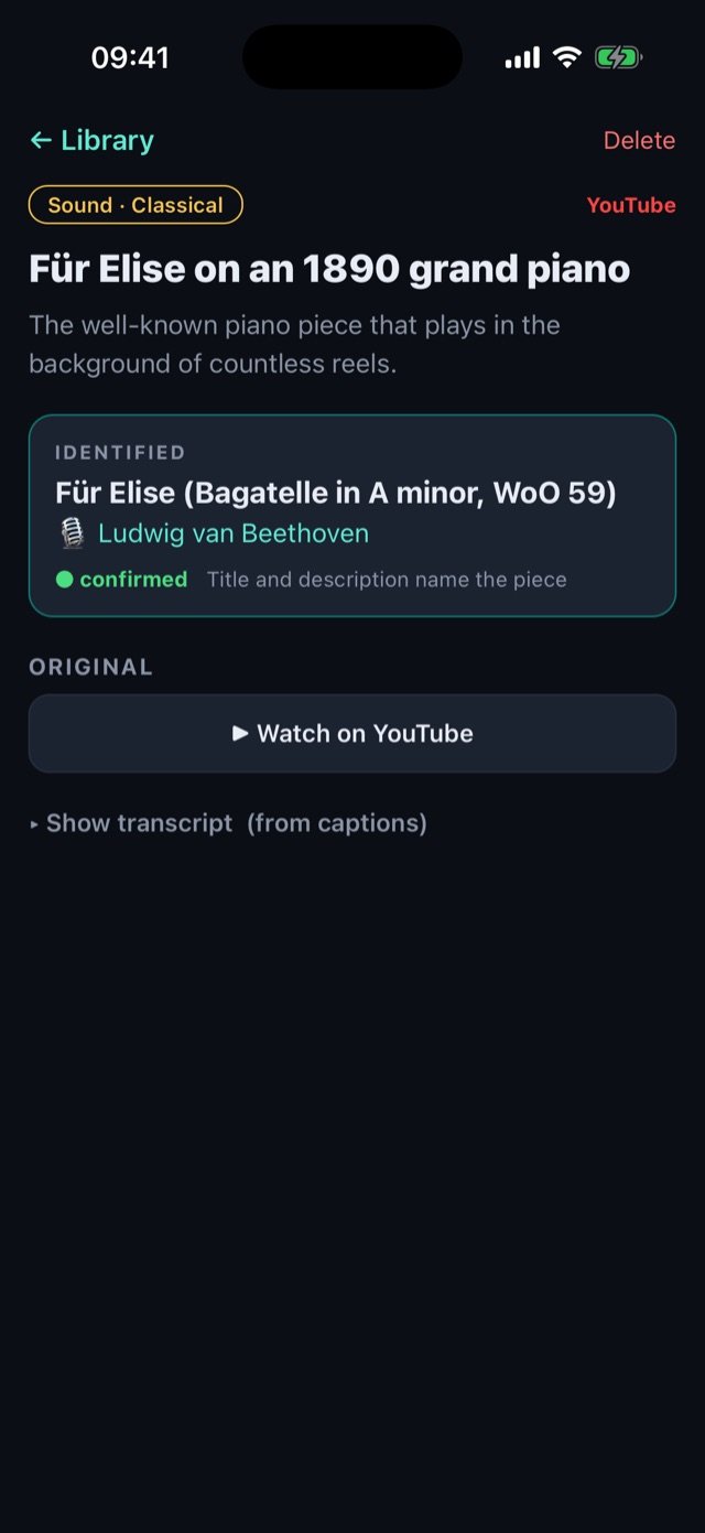 A card for a piano video, identified as Für Elise by Ludwig van Beethoven, confirmed from title and description.